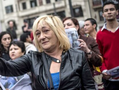 Manifestación ayer en Bilbao en repulsa por los asesinatos