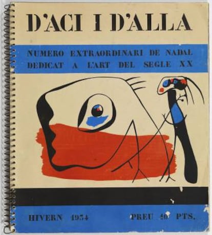 Portada de la revista 'D'ací i d'allà', del 1934, amb la portada de Joan Miró.
