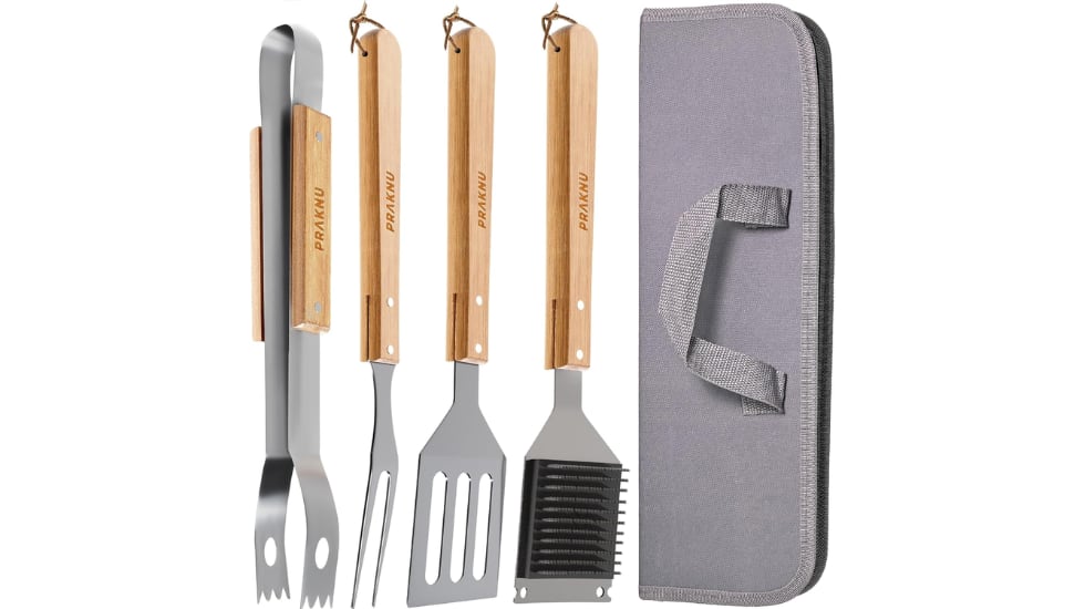 Kit de utensilios para barbacoa.
