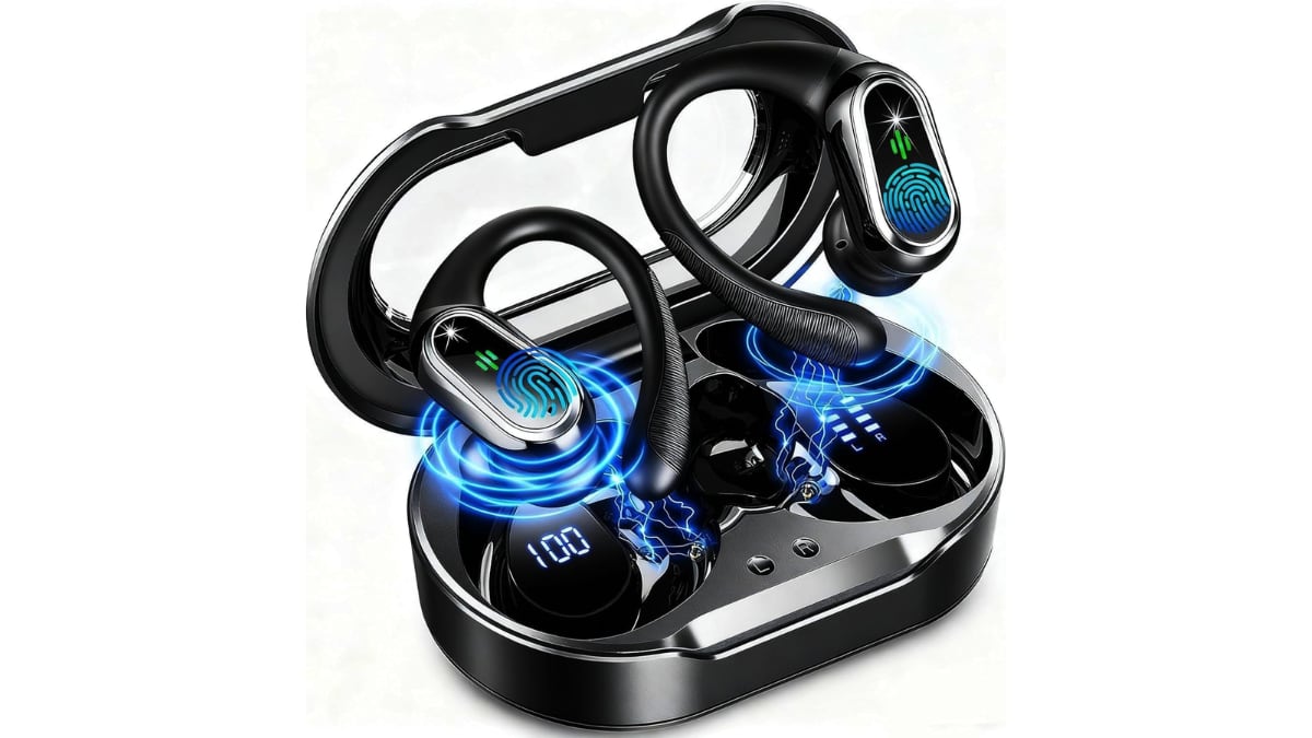 Auriculares inalámbricos deportivos.