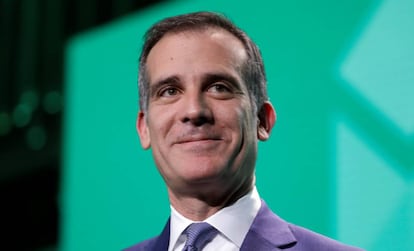 El alcalde de Los Ángeles, Eric Garcetti.