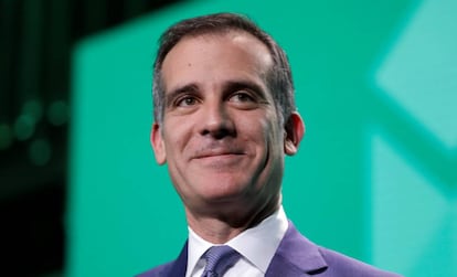 El alcalde de Los Ángeles, Eric Garcetti. 