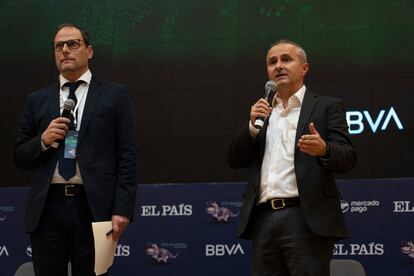 Mauricio Pallares, director de Marketing y Educación Financiera de BBVA México, ha acompañado a Martínez Ahrens durante el acto inaugural del foro.  