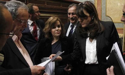 Benegas, Sáenz de Santamaría, Alonso, Gómez y Rodríguez, en el Congreso.