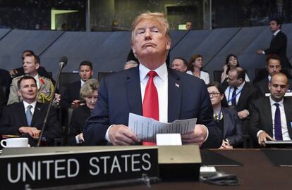 El presidente de EE UU, Donald Trump, en una imagen de archivo tomada durante la cumbre de la OTAN del pasado mes de julio.