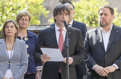 Puigdemont comunica el día y la pregunta del referéndum.