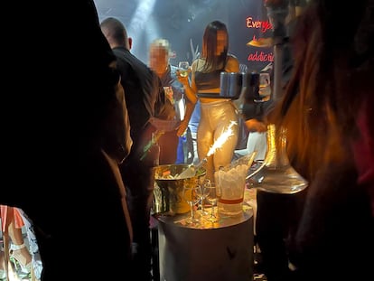 Bengalas discoteca OPIUM de Madrid