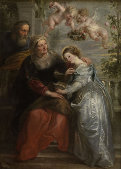 'Educación de María' (1625), de Rubens (Siegen, Alemania 1577 - Amberes, Bélgica 1640).