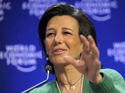 Ana Patricia Botín, presidenta de Banesto y consejera del Banco Santander en Davos el pasado jueves.