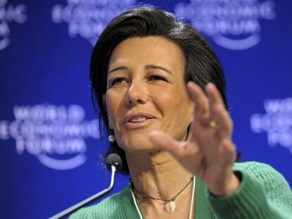 Ana Patricia Botín, presidenta de Banesto y consejera del Banco Santander en Davos el pasado jueves.