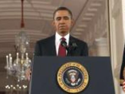 Obama, durante su comparecencia de hoy en rueda de prensa