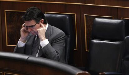 El ministro de Industria, José Manuel Soria, en el Congreso.