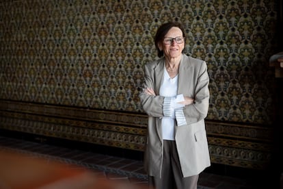 Francisca Baraza, comisionada del ciclo del agua y restauración de ecosistemas del Miteco, este jueves en Sevilla.