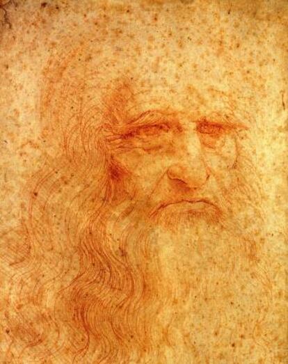 Presunto autorretrato atribuido a Leonardo Da Vinci.