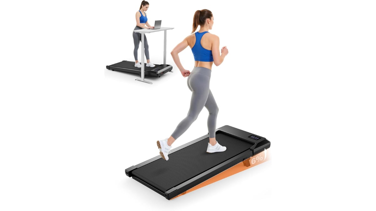 Esta cinta para correr tiene un diseño compacto.