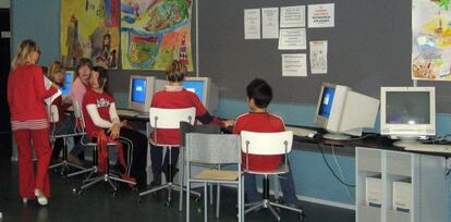 Alumnos de un colegio finlandés.