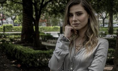 Ana Lucía Salazar en una entrevista en Ciudad de México.