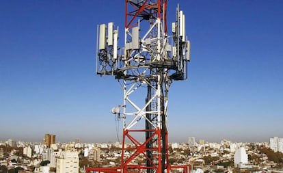 Antenas de telefonía móvil de Telefónica.