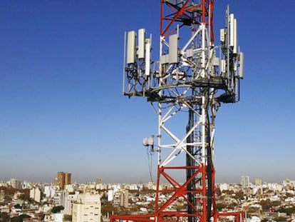 Antenas de telefonía móvil de Telefónica.