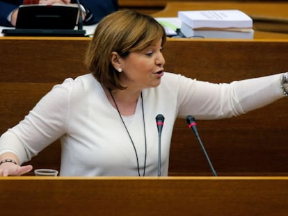 Bonig, este jueves, durante la sesi&oacute;n de control al Gobierno en las Cortes Valencianas.