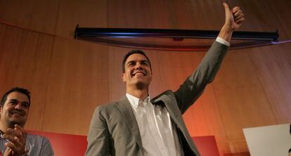 Pedro Sánchez, en la conferencia de las Juventudes Socialistas, en Alicante.