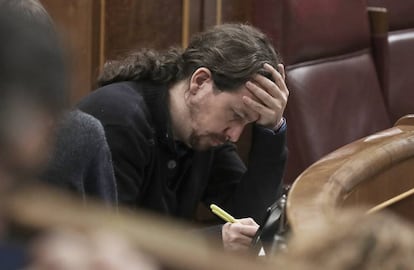 Pablo Iglesias, en el Congreso.