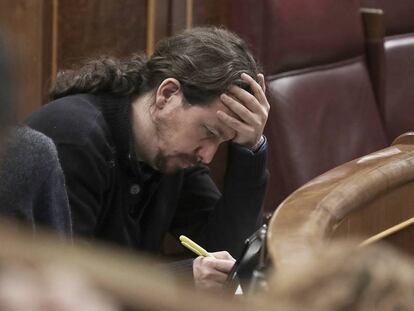 Pablo Iglesias, en el Congreso.