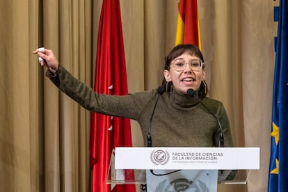 Intervención de Elisa Lozano Triviño, durante el acto.