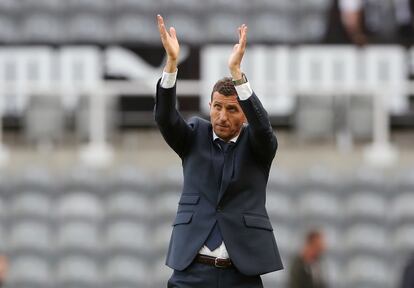 Javi Gracia, en un partido con el Valencia