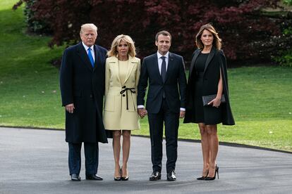 Los Trump y los Macron en una imagen reciente.