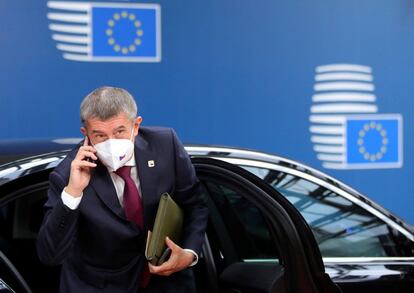 Llegada a la cumbre del primer ministro checo, Andrej Babis.