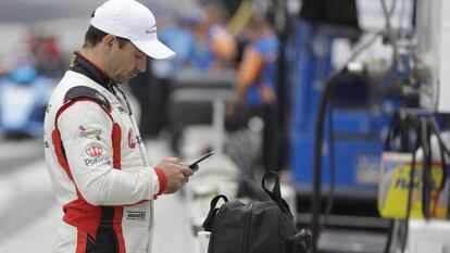 Oriol Servià, en circuito de Indianápolis.