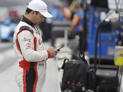 Oriol Servià, en circuito de Indianápolis.