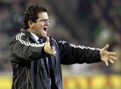 Fabio Capello, durante el partido de ayer.