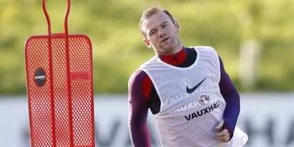 Rooney, en un entrenamiento con la selección inglesa.