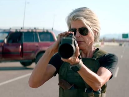 Linda Hamilton, en 'Terminator: destino oscuro'.