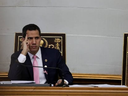 Juan Guaidó na Assembleia Nacional, em outubro.