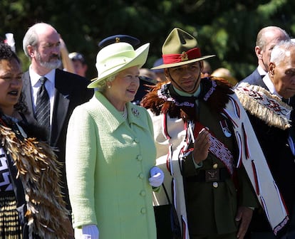 Isabel II de visita oficial en Nueva Zelanda.