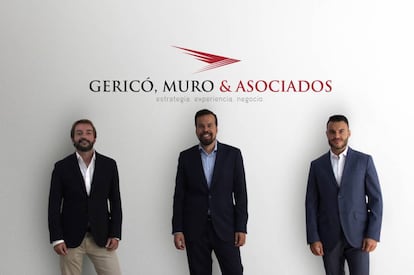 De izquierda a derecha, David Muro, Alfonso Everlet y Marc Gericó, socios de la nueva consultora.