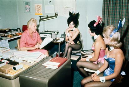 Oficinas de Chicago Playboy Club en los años 70.