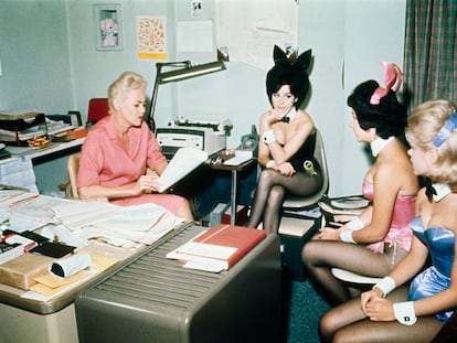 Oficinas de Chicago Playboy Club en los años 70.