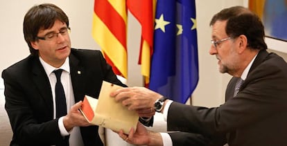 Rajoy y Puigdemont, este miércoles.