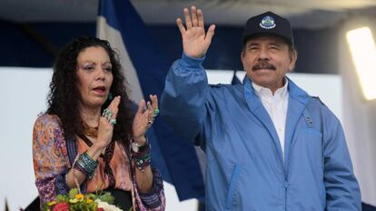 El presidente Ortega y la vicepresidenta Murillo.