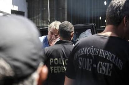 El magnate Eike Batista llega al penal Ary Franco.