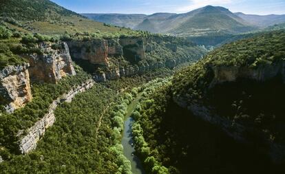 El cañón del Ebro cerca de Pesquera, en Las Merindades (Burgos). 