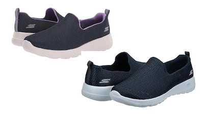 Dos de las combinaciones de color en las que se pueden encontrar estas deportivas de mujer. SKETCHERS.