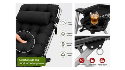 Silla gravedad cero acolchada septiembre 26 cuerpo 2