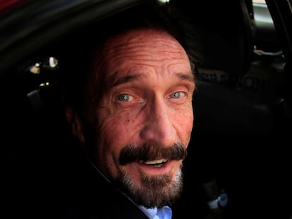 John McAfee in a file photo from 2012.