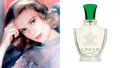 Grace Kelly

Hay una forma de inmortalizar una boda: encargar una fragancia, como hizo el príncipe Rainiero de Mónaco para su futura esposa con el perfume de Fleurissimo. Creado por la mítica casa británica Creed, incluye nardo, violeta y rosa de Bulgaria.