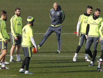 Zidane, en el último entrenamiento previo al partido contra el Betis